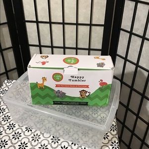 NWT IN BOX Toddle Up Happy Tumbler Bamboo  Sippy Cup with Bamboo Straws and Lid